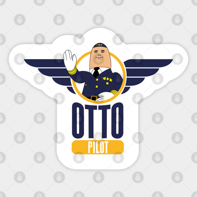 Otto The Inflatable Pilot Airplane Sticker Teepublic
